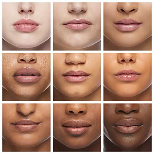 Collage of lips showing diverse skin tones and lip shapes.