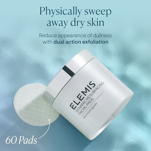 Elemis Dynamic Resurfacing Facial Pads on blue background