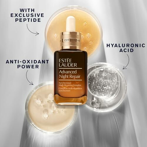 Estee Lauder Advanced Night Repair serum with skincare ingredients.