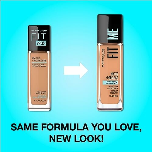 Two Fit Me foundation bottles with updated packaging.