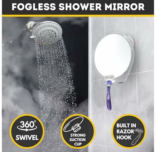 HONEYBULL Shower Mirror Fogless