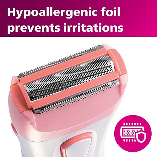 Hypoallergenic foil shaver prevents irritations