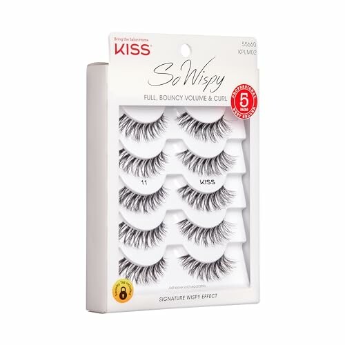 Kiss So Wispy full bouncy volume and curl eyelashes pack