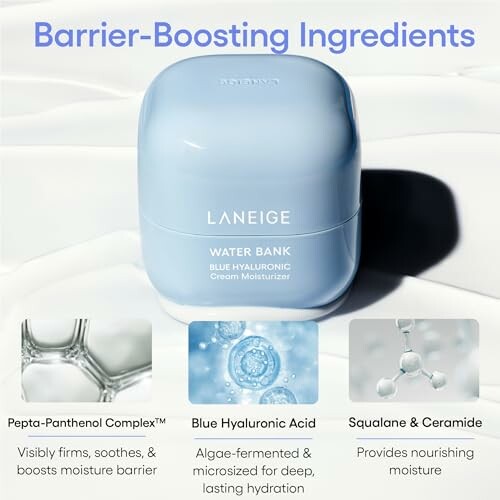 Laneige Water Bank Moisturizer with barrier-boosting ingredients.