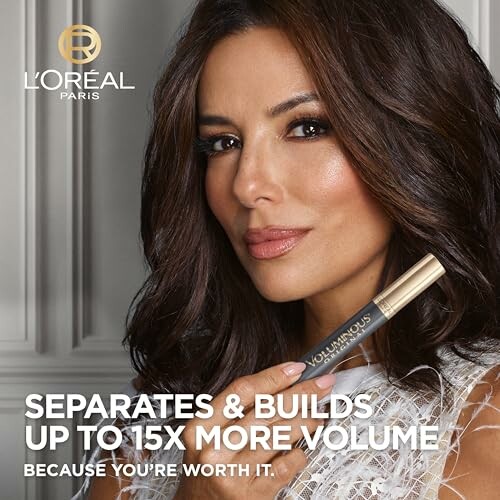 L'Oreal Paris ad featuring mascara for increased volume