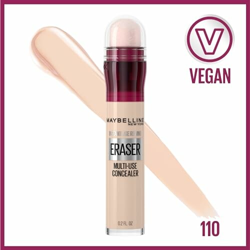 Maybelline Instant Age Rewind multi-use concealer with vegan label.