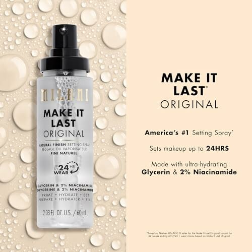 Milani Make It Last Original setting spray with 24-hour wear label