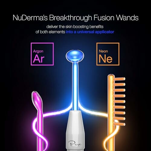 NuDerma Fusion Wands featuring Argon and Neon elements.