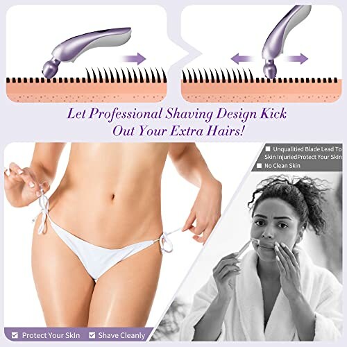 Illustration of professional shaving design for hair removal.