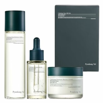 Pyunkang Yul calming skincare set with toner, serum, and cream