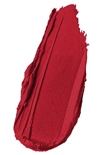 Red lipstick swatch on white background