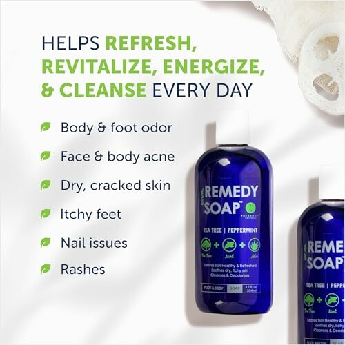 Remedy Soap benefits include refreshing and cleansing for body odor, acne, dry skin, and more.