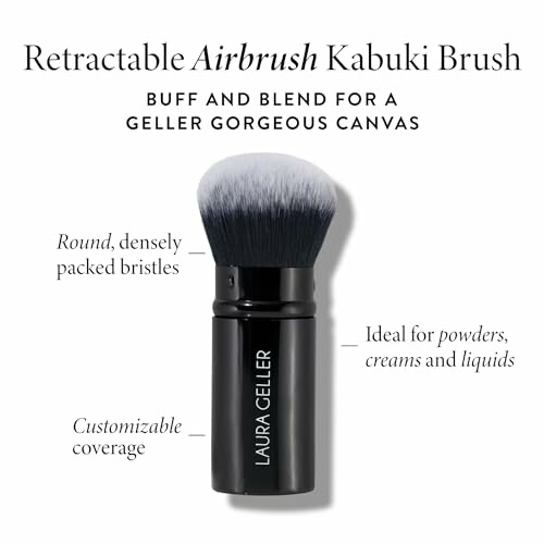 Retractable airbrush kabuki brush by Laura Geller.