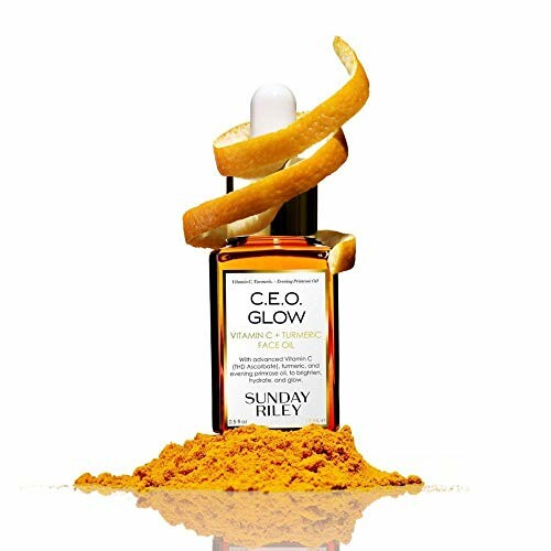 Sunday Riley CEO Glow Vitamin C Turmeric Face Oil with orange peel and turmeric