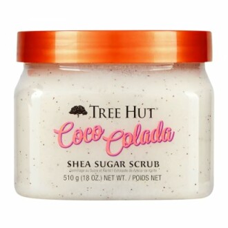 Tree Hut Coco Colada Shea Sugar Scrub in orange lid jar