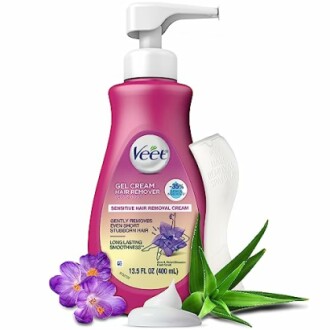 Veet Gel Cream Hair Remover with aloe and flower